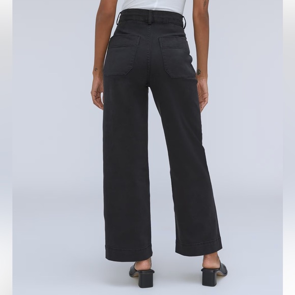 Everlane Black Cropped Wide Leg Pant - Picture 1 of 5